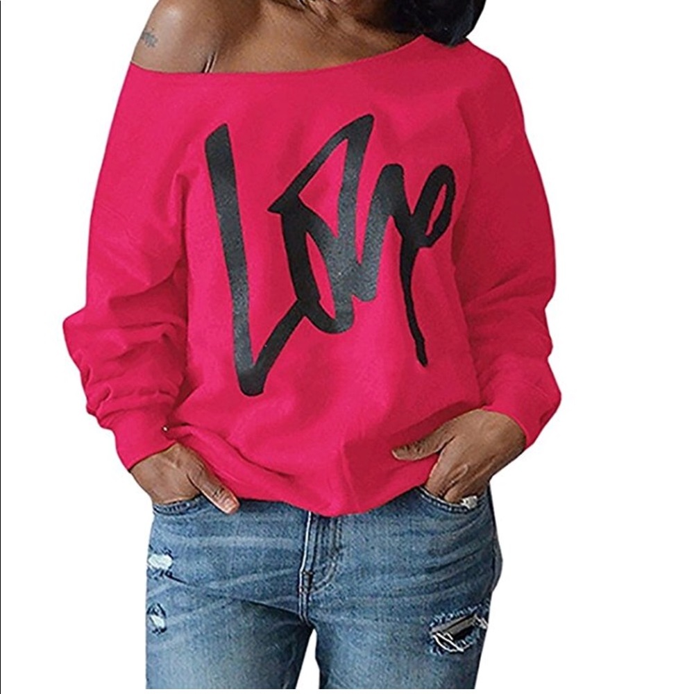 Beautiful women love sweat shirt letters print - Picture 4 of 8
